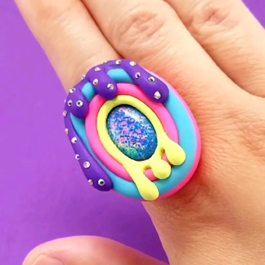 Harajuku Neon Drip Ring