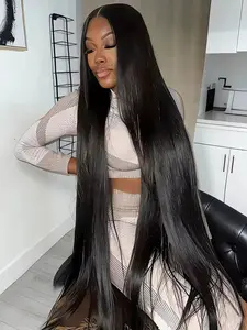 Bone Straight 13X6 Transparent Lace Frontal Wig 180% Density 13X4 Lace Wig Brazilian Smooth Remy Human Hair Wig Pre Plucked Natural Hairline for Black Women