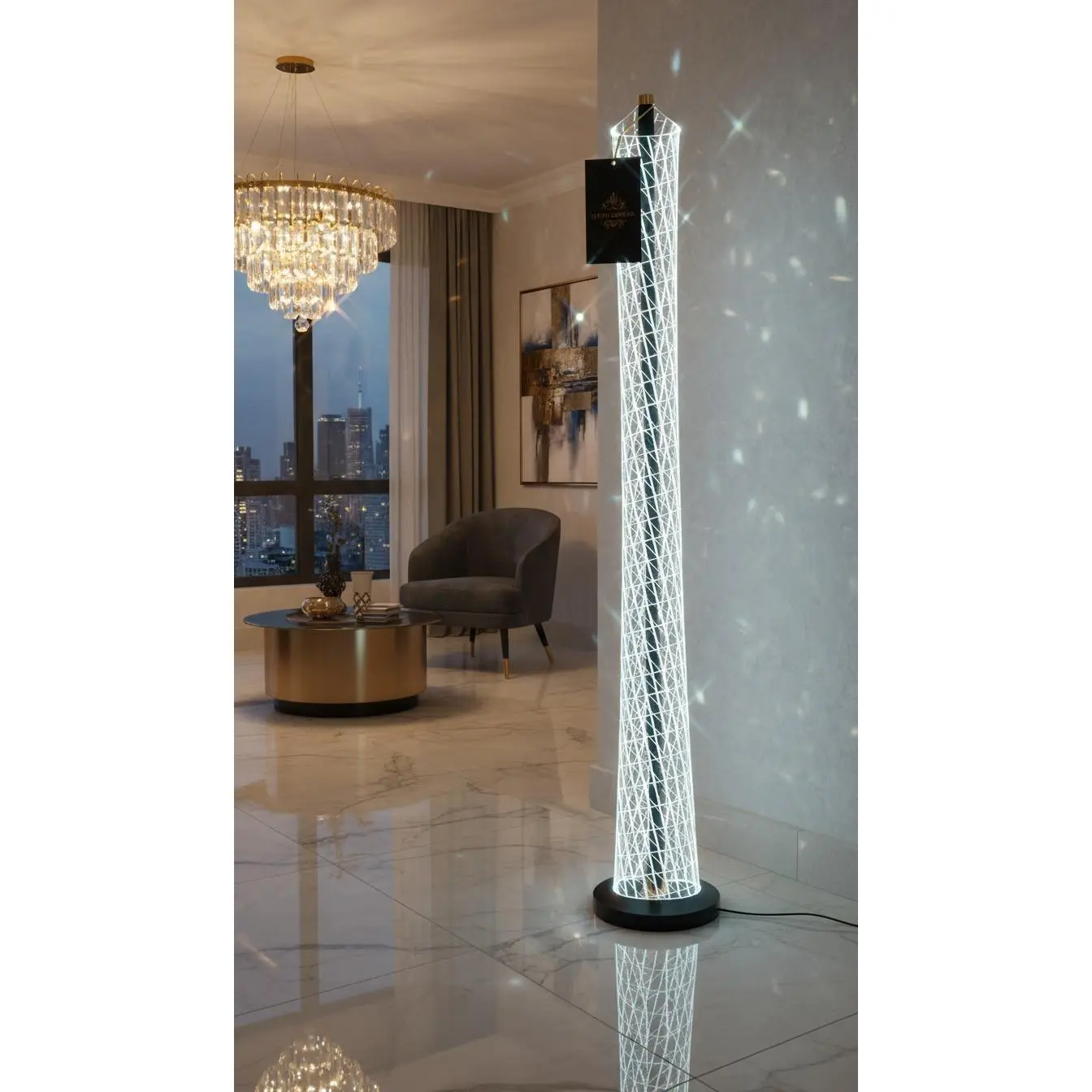 Lumen Column: The Crystal Tower Floor Lamp Lumen Column: The Crystal Tower Floor Lamp