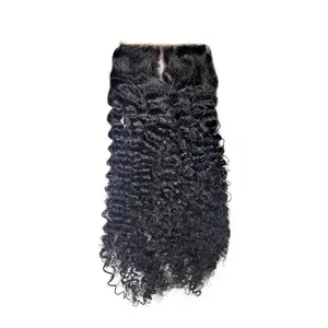 Afro Kinky Curly Closure - 14" Lace Closure for Sew-In, Natural Look & Protective Style, 35g, Brazilian Hair Extension