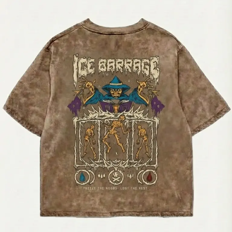 Ice Barrage Acid Wash Graphic Tee | OSRS Old School RuneScape