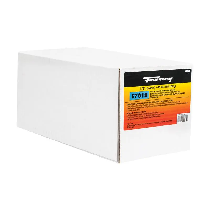 Forney Welding Electrode, E7018 Low-Hydrogen Mild Steel Rod, 0.12 in. for Construction Welds and Repair Projects, Durable and Easy to Use, Construction Welding, Convenient Designs
