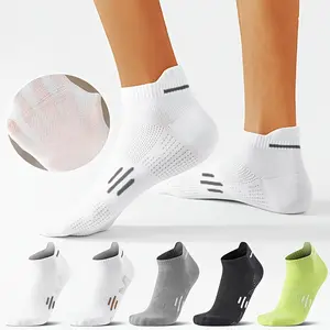 5/10 Pairs Athletic Sports Socks, Ergonomic Arch Support Cushioned Socks, Seamless Toe Anti-Blister Breathable Socks for Outdoor Sports
