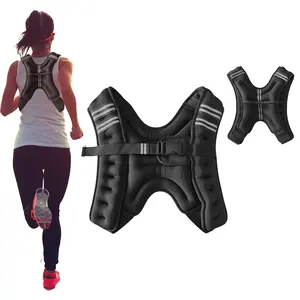 Gaomon-Adjustable Weighted Vest for Men & Women, Reflective Stripes Body Weight Vest with Mesh Pocket, Ideal for Walking Training Running