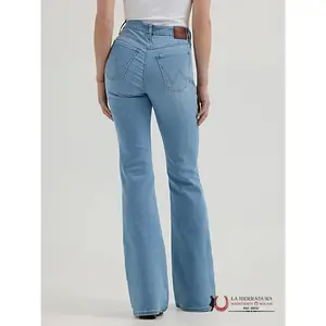 WOMENS WRANGLER BESPOKE FLARE JEAN LIGHT WASH 112361642