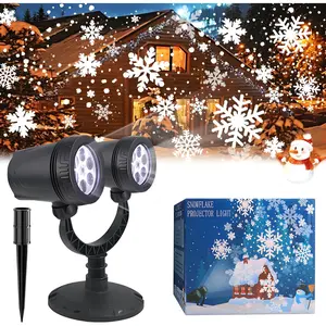 Waterproof LED Snowfall Projector Lights for Indoor Outdoor Christmas Decoration, Holiday, Yard Decor