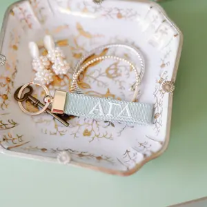 Alpha Gamma Delta Embroidered Keychain
