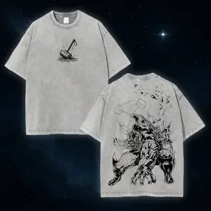 God Thunder Thor 2.0 Retro Oversized Heavyweight Cotton Vintage Superhero Tshirt & Washed Tee, Classic Movie Lover T-shirt, Movie Buff Tee, Film Fan Gift, Vintage Film Buff Gift Shirt