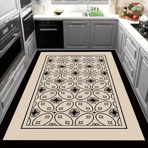 Geometric Pattern Kitchen Rug, Non-slip Kitchen Mat, Waterproof & Easy To Clean Kitchen Runner, Decorative Carpet for Home Kitchen