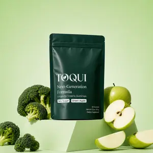 TOQUI Longevity Greens Gummies – Urolithin A, CoQ10 & Superfoods – Support Healthy Aging, Cellular Energy, Immune Health & Long-Term Vitality | 30 Servings - Gluten Free - Sugar Free - Non GMO - Vegan