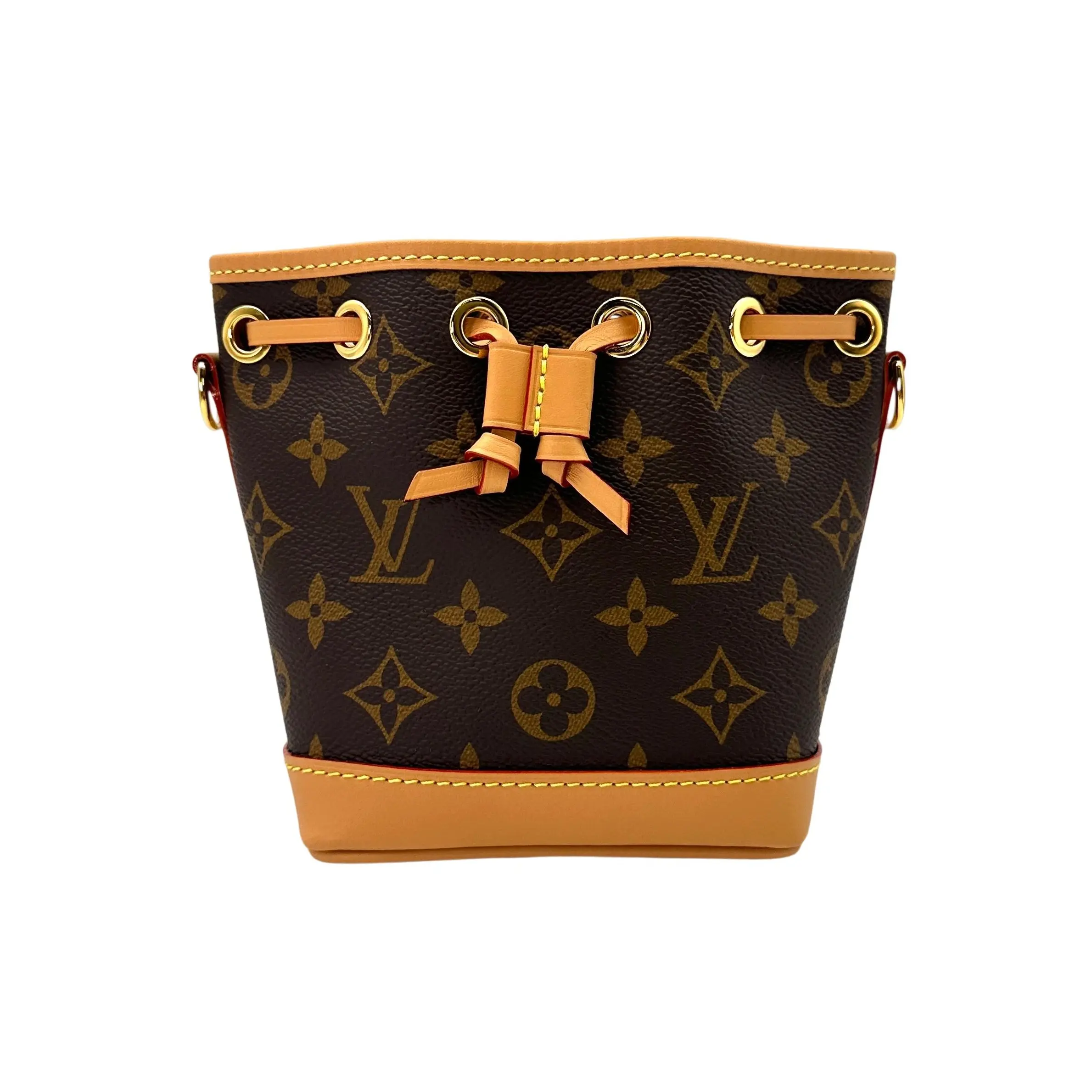 Pre-owned Louis Vuitton Coated Canvas Crossbody Bags Nano Noé Monogram