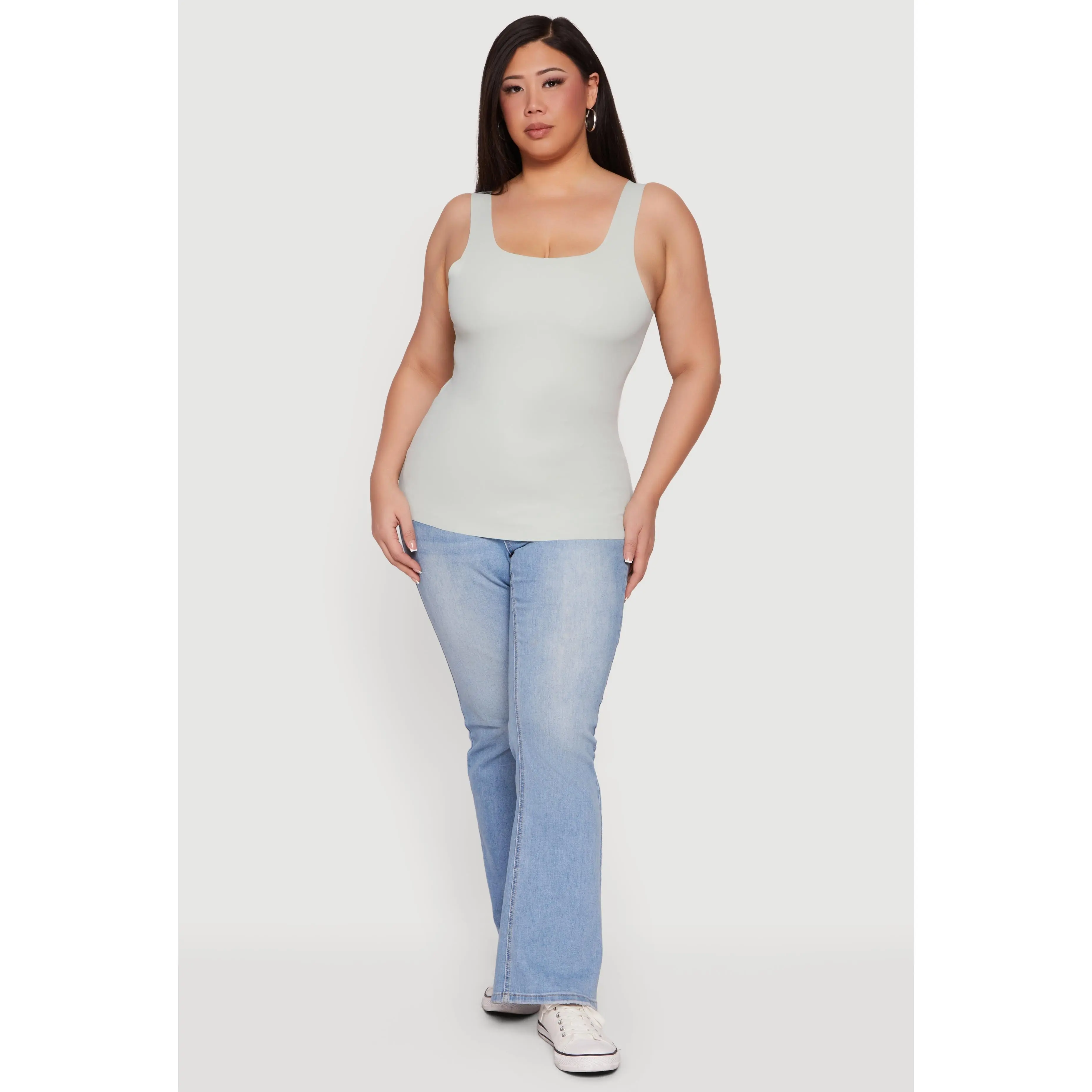 Plus Size Seamless Double Layered Tank Top