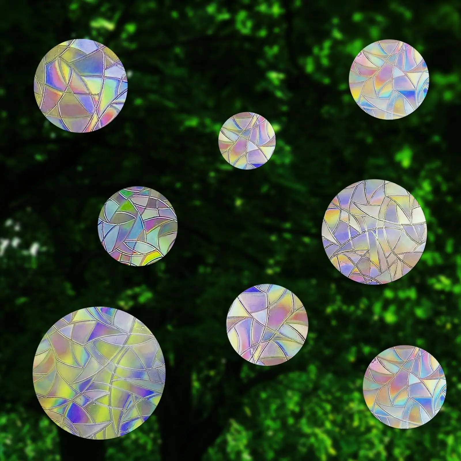 3D Colorful Window Privacy Film, 15 Piece Window Cling Film, Glass Window Film Decals, Window Privacy Sheet, Sun Protection Window Glass Film, Window Security Film for Home Decor