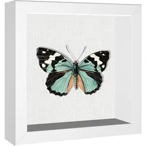 5x5 Small Shadow Box Frame with Soft Linen  - Metal Push Pins Included, Memory Shadow Box Display Case for Bouquet Awards Medals Wedding Photos and , White