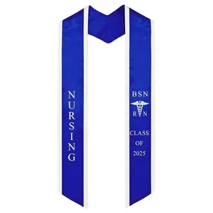 Ovaltag BSN RN Nursing Graduation Stole Class of 2025 With Medical Logo, Gift for Nurse Student