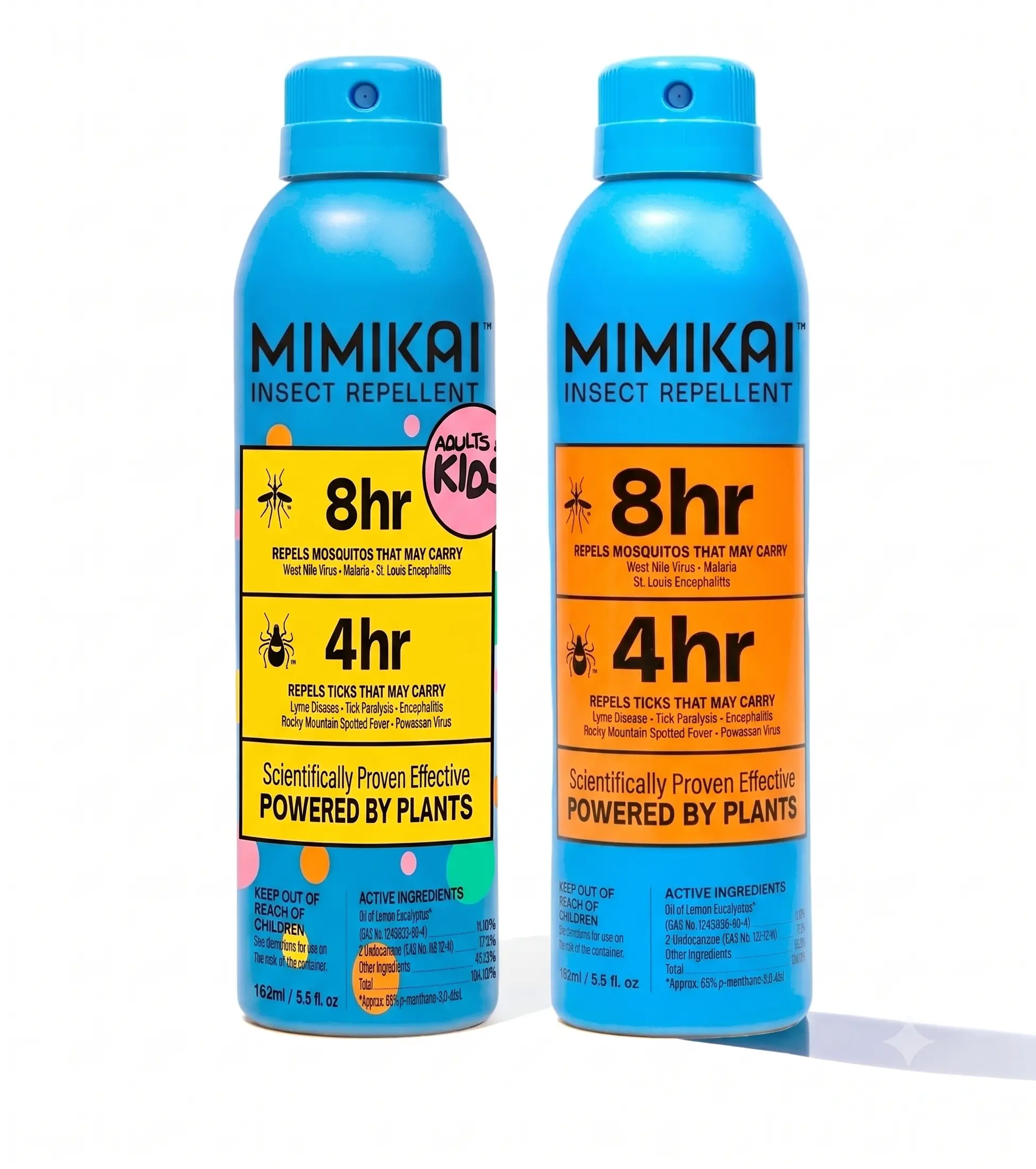 Mimikai Mosquito Magnet Family Protect Bug Spray Duo | DEET-Free Mosquito & Tick Travel Repellent for Kids & Adults 2+ | Natural, TSA-Friendly, Travel Friendly | 8hr Protection | Full & Travel Size