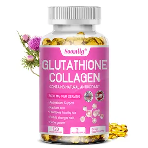 Soomiig Glutathione Collagen Health Supplement - Supports Smooth Hair and Healthy Skin -120 Capsules