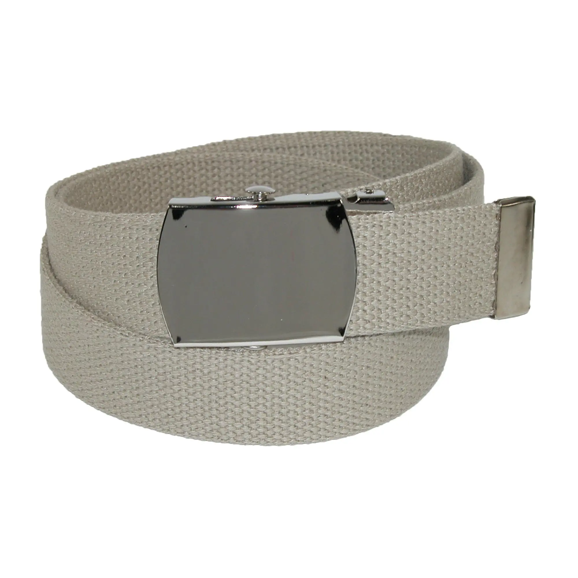 CTM Cotton Easy Adjustable Heavy Duty Pants Belt with Nickel Buckle