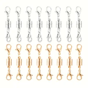 [Magnetic Necklace Clasps] 16pcs Magnetic Necklace Clasps | Lobster Clasp Extender Connector for Jewelry Necklace Bracelet Making Findings