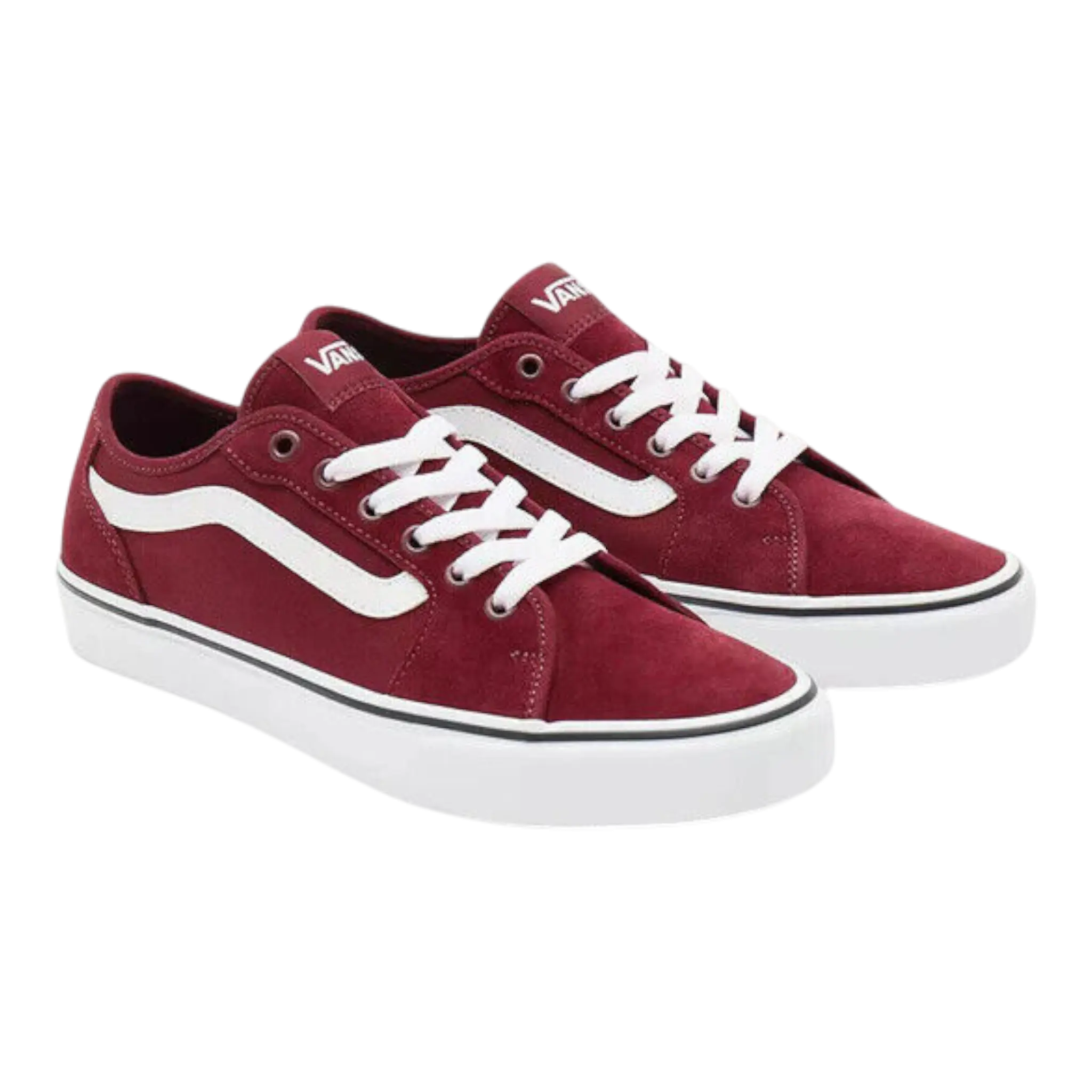 Vans Filmore Decon Sneaker in Red/White Suede | Men