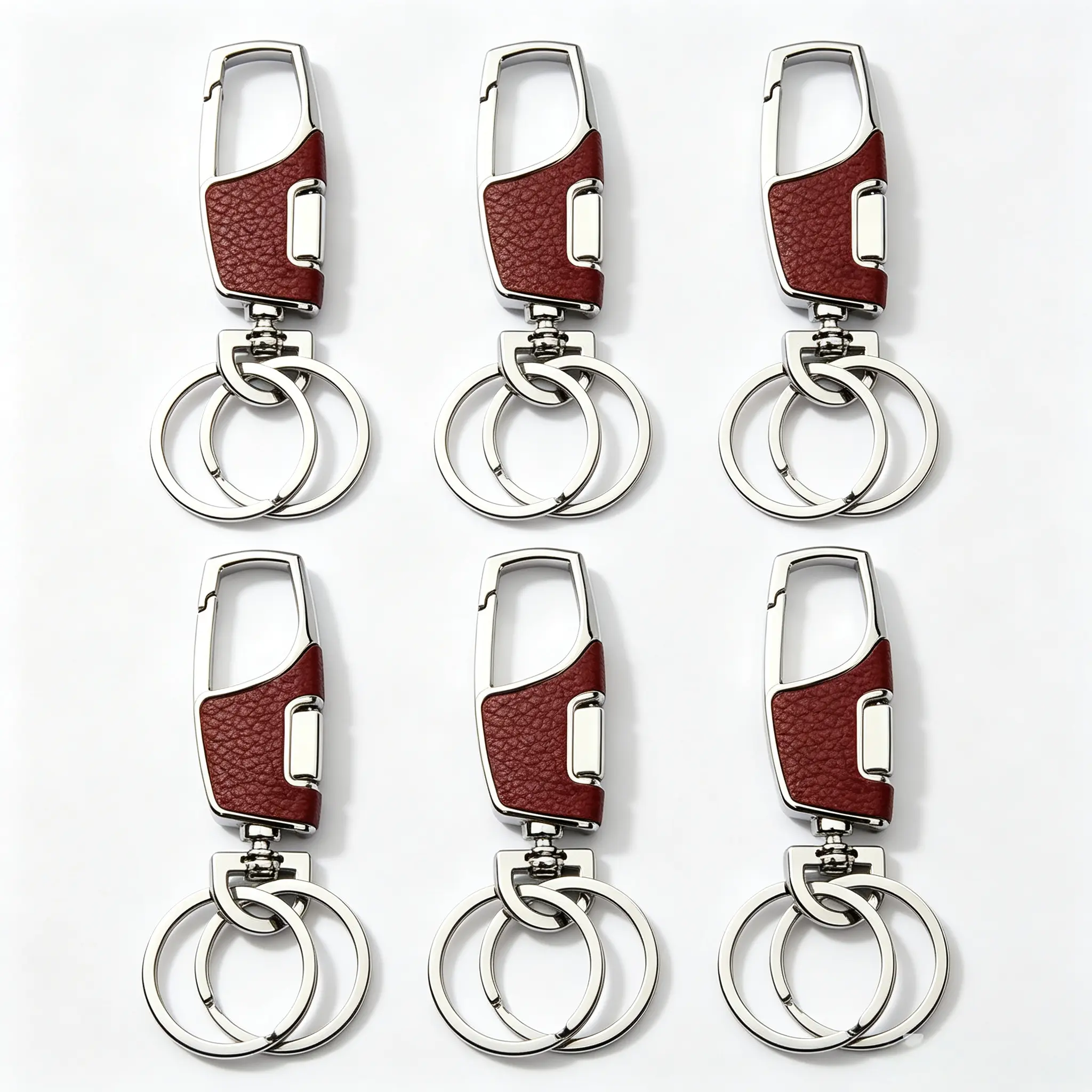 Heavy Duty Car Key Chains 3 Pack with 2 Metal Key Rings for Secure Key Management Essential Car Accessories