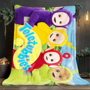 Teletubbies Theme Soft and comfortable home blankets, small throw blankets, nap blankets, perfect Christmas gifts for friends and besties. Super soft heat-pressed blankets. Y251222248