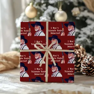 Western Cowboy Xmas Gift Wrap, Lonesome Dove Wrapping Paper, Rustic Holiday & Christmas Paper, Vintage Frontier Book-Inspired Wrapping for Birthday, Father’s Day, Ranch Fans & Cowboy Gift Ideas