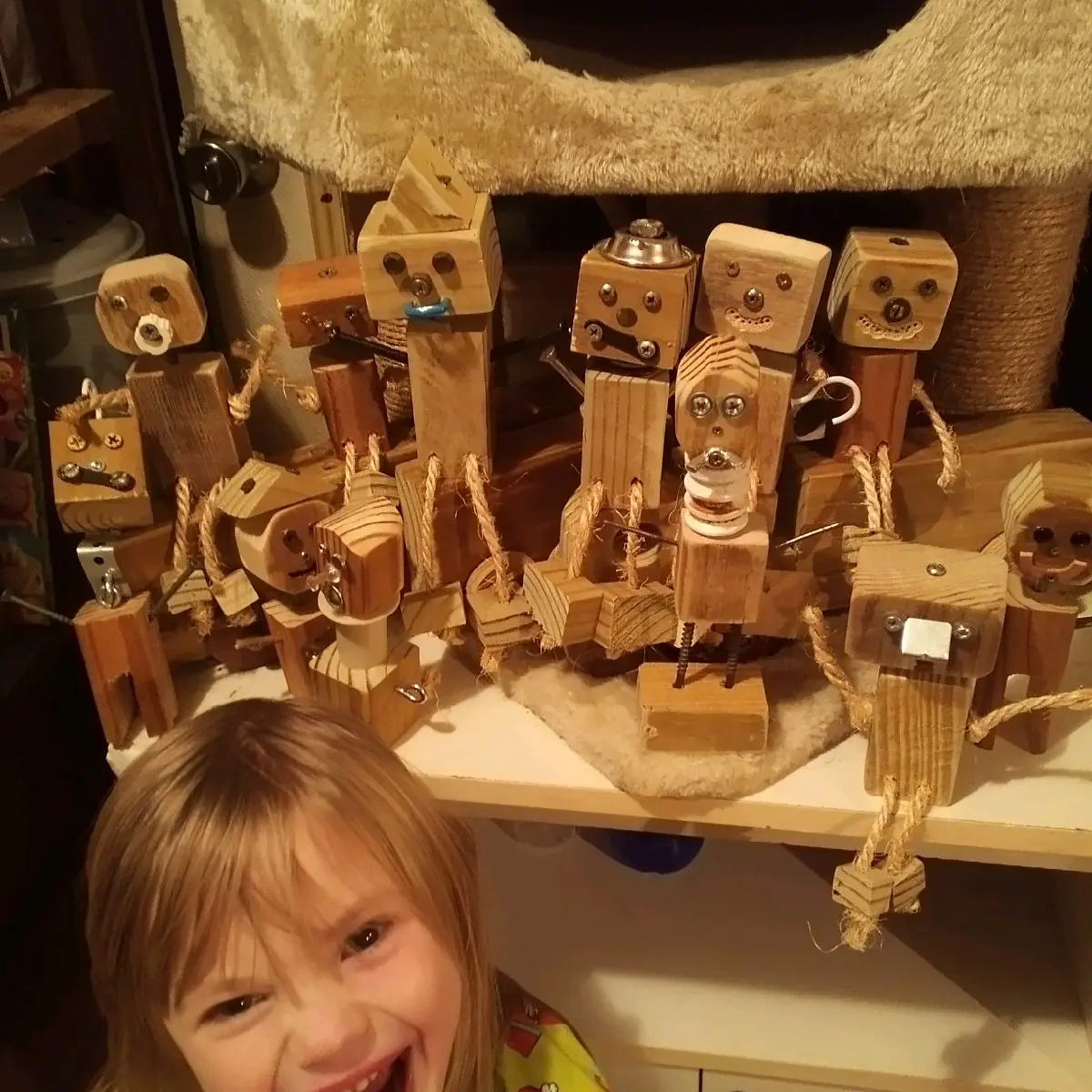 Handcrafted Wooden Action Figures - Unique decor and Eco-Friendly Toys for Kids and Adults