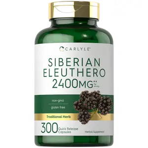 Carlyle Siberian Eleuthero | 2400mg | 300 Capsules | Non-GMO and Gluten Free Formula | Siberian Ginseng | Traditional Herbal Supplement