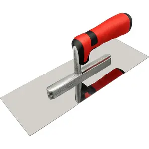 Stainless Steel Flat Finishing Trowel 11" x 4", Hand Tool for Concrete Cement Drywall Plastering Tile Masonry Construction Work
