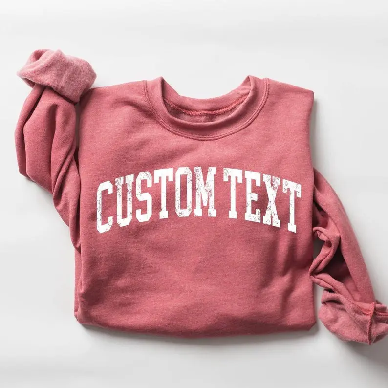 Custom Text Sweatshirt, Custom Logo Sweatshirt, Personalized Text Sweatshirt, Your Photo, Custom Matching Sweater, Small Business Logo Sweatshirt