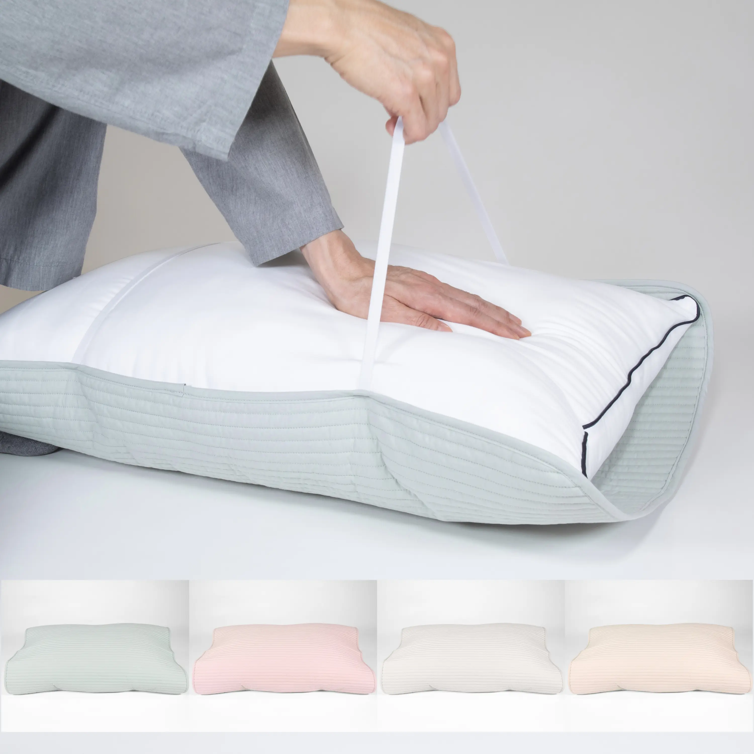 Vert Clip 100% Cotton Pillow Protector with Elastic Bands