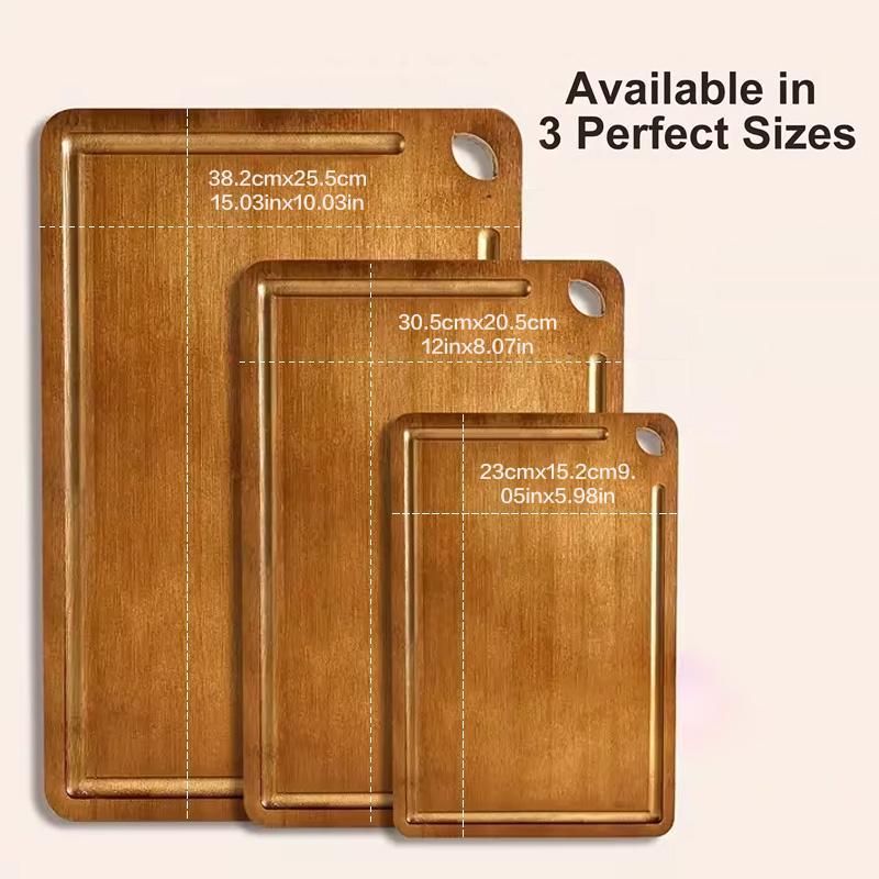 Azedele 3-Piece Set Bamboo Cutting Board for Kitchen - Crack-Resistant Wood Chopping Boards with Deep Juice Grooves, Pre-Oiled Butcher Block for Meat, Vegetables & Cheese, Carbonized,Eco-Friendly Azedele 3-Piece Set Bamboo Cutting Board for Kitchen - Crack-Resistant Wood Chopping Boards with Deep Juice Grooves, Pre-Oiled Butcher Block for Meat, Vegetables & Cheese, Carbonized,Eco-Friendly