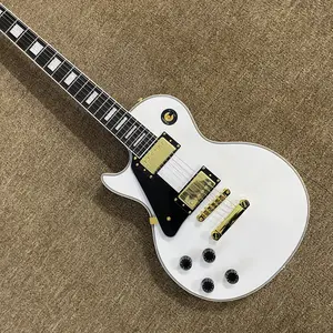 Backhand White Card Electric Guitar Solid Mahogany Panel Rosewood Fingerboard Left Handed Perfect for Music Enthusiasts