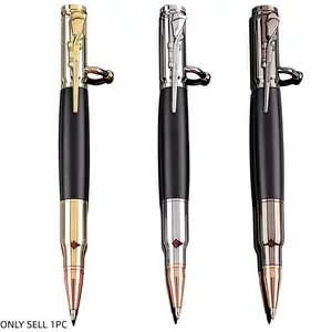 Bullet Pen, 1 Count Stainless Steel Ballpoint Pen, Durable Professional Ballpoint Pen, Creative Birthday Gift Idea, Smooth Writing Pen Suitable for Travel, School, and Work, Specialty Pen, Unique Pens, Office Supplies