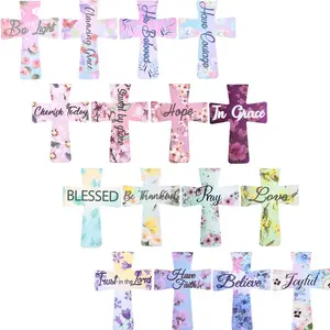 16pcs Magnetic Bible Verse Cross Bookmarks – Christian Floral Page Clips, Inspirational Gifts for Women & Students, 16 Styles (Floral Style)