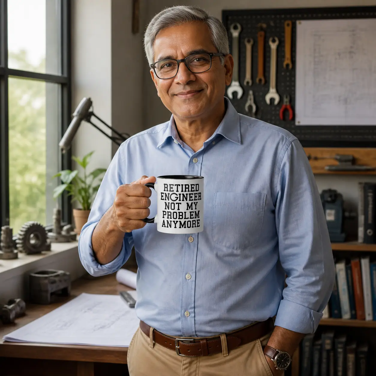 Personalized Retired Engineer Mug - Funny Retirement Gift