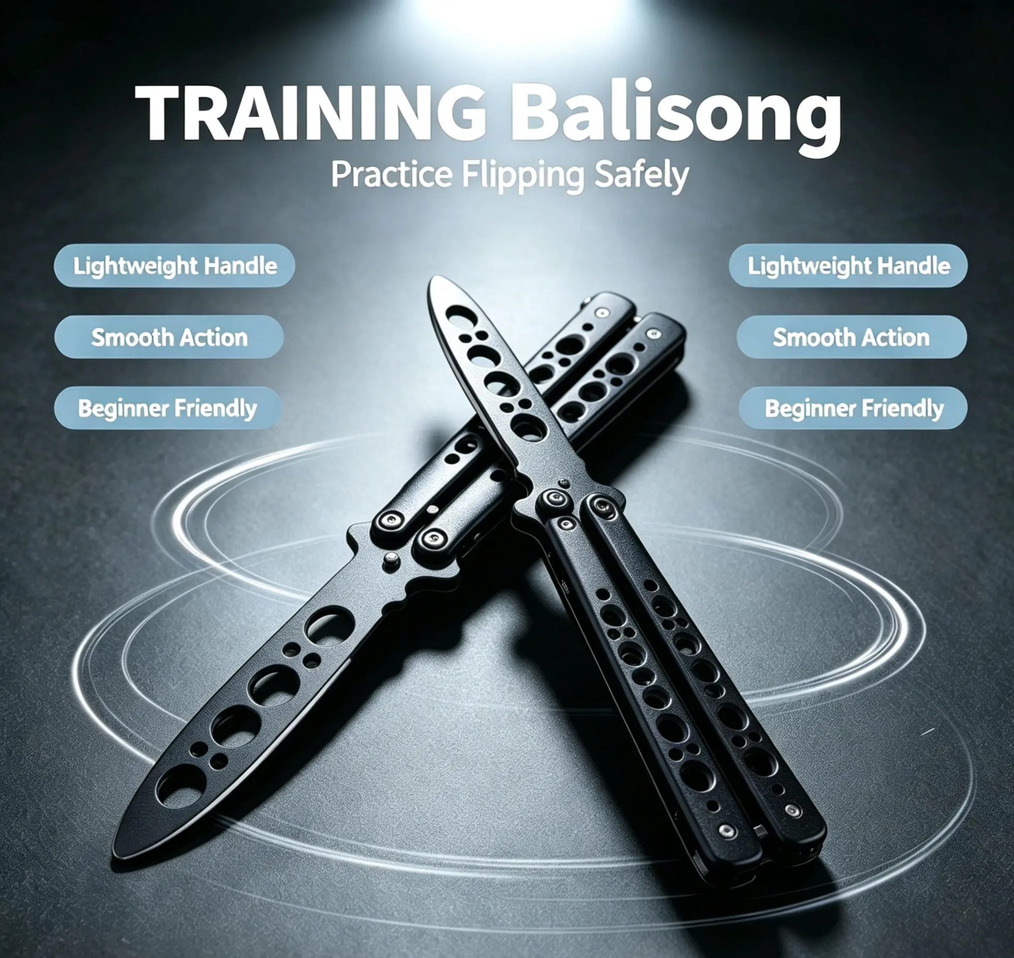 Sleek Metal Butterfly Trainer for Flipping Practice, 10 Inches Portable Folding Tool for Beginners and Enthusiasts