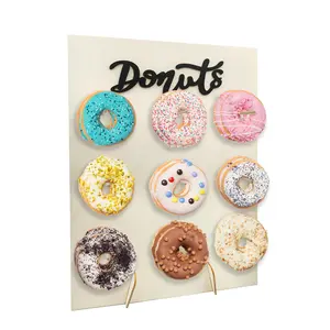 Wooden Donut Display Stand, Home Use Party Food Holder, Central Table Decoration, 1pc, Ca Prop 65 Compliant