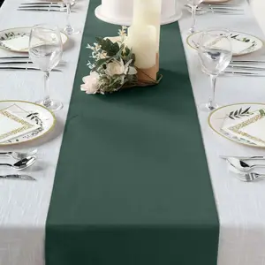 Polyester Table Runner 12"x108" Hunter Emerald Green - Wrinkle-Resistant & Durable Table Decor