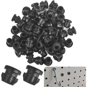 Pegboard Hook Locks 60 count Pegboard Locks for Stopping Hooks from Falling Off Pegboard Hooks Accessories Fits for 1/4"-9/32" Hole & 1/8"-5/32" Hook Diameter