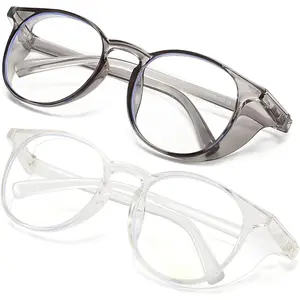 2 Pairs Anti Fog Safety Goggles Protective Glasses Blue Light Blocking Eyeglasses for Men Women