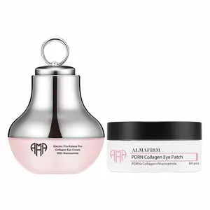 ALMAFIRM Pro-Xylane Collagen Revitalizing Under Eye Cream+PDRN Collagen Eye Patch for Firming Hydrating and Refreshing Tired Eyes,Korean Skincare