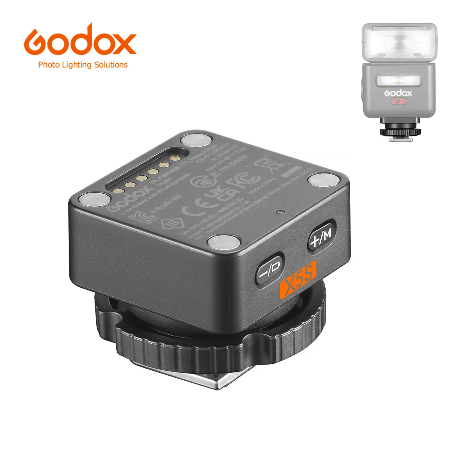Godox X5S TTL Wireless Trigger for Sony Cameras - 2-in-1 Hotshoe Mount, Flexible Magnetic Design, Instant Auto-Pairing, Photography Tool, On-Camera Control, Camera Accessories, Compatible with Godox IT32 Mini Flash, X System Units, On-Camera Flash Control