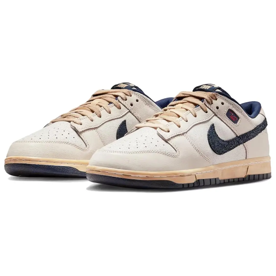Women's Nike Stranger Things Dunk Low SP Skate Sneakers, Gray-Blue Unisex Round-Toe Lace-Up All-Seasons Athletic Footwear, Sneaker