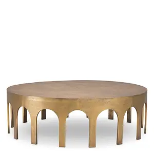 Eichholtz Timeless Minimalist Vintage Round Drum Coffee Table