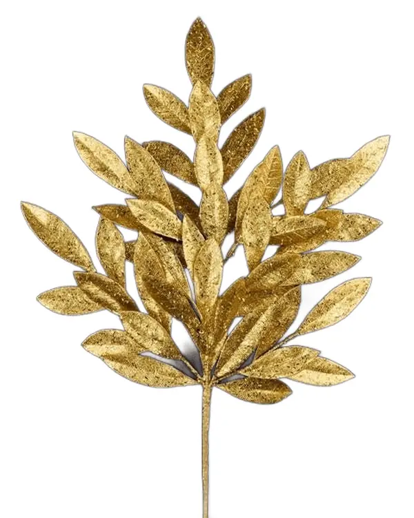 23.5"L Bay Leaf Spray in Gold