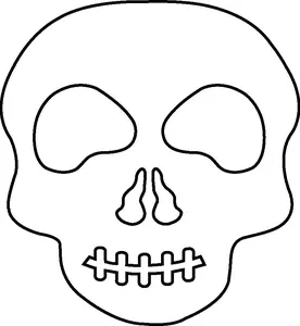 SHAPES ETC. Small Single Color Cut-Out Skull 31pcs 3 inch Halloween Decorations Classroom Bulletin Boards DIY Skeleton Kids Crafts Dia De Los Muertos