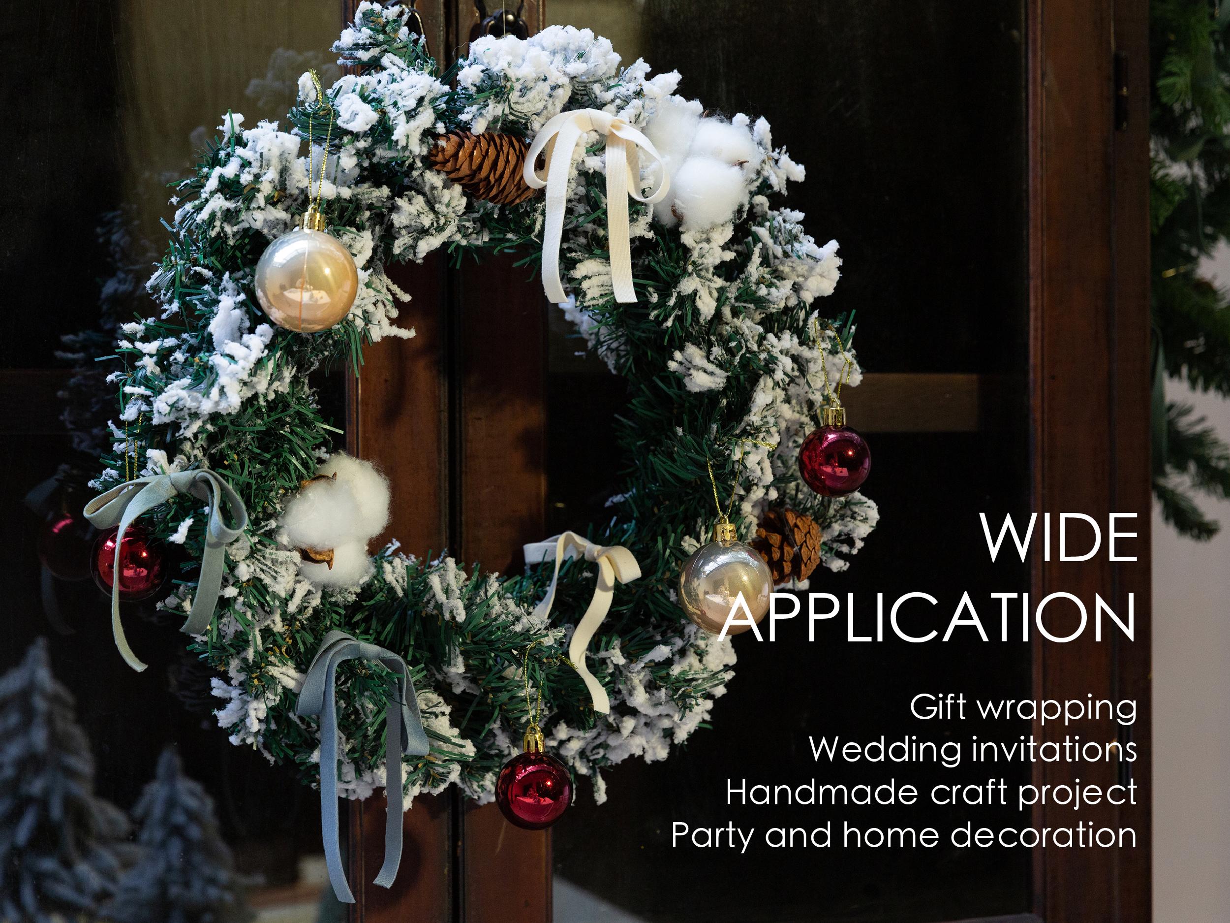 Vitalizart Velvet Ribbon Dusty Green Blue 3/8" x 15 Yd Fabric Trim 3 Rolls * 5 Yd for Christmas Wreath Decoration Craft Ornaments Gift Wrapping Bows