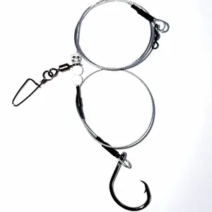 Reaper Keeper Pro Shark Rig 3' 480LB Bite-Proof Stainless Leader Heavy Duty 12/0 Circle Hook USA Handmade Precision for Surf & Big Game Fishing